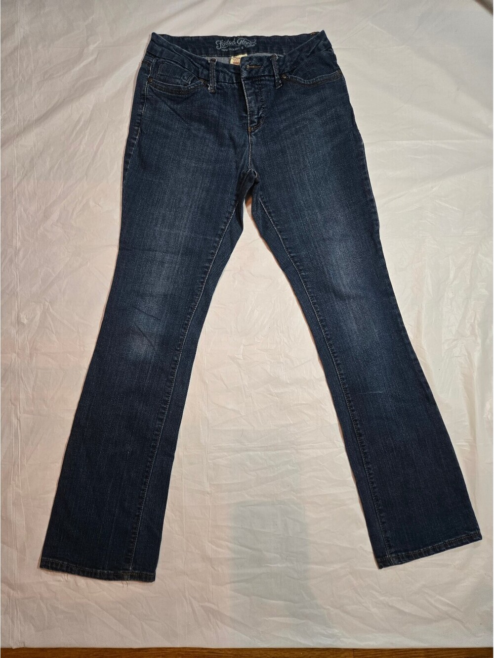 Faded Glory Women's Size 6 Straight Leg Jeans Blue Denim Classic Fit
